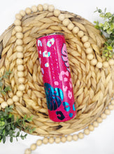 Load image into Gallery viewer, Pink Monstera Glitter Tumbler