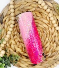 Load image into Gallery viewer, Pink Leopard Swirl Glitter Tumbler