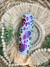 Load image into Gallery viewer, Rainbow Monstera Glitter Tumbler