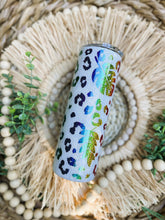 Load image into Gallery viewer, Rainbow Monstera Glitter Tumbler