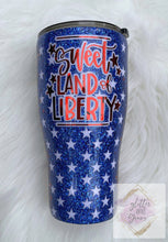Load image into Gallery viewer, American Flag Glitter Tumbler