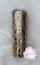 Load image into Gallery viewer, Gold Leopard Glitter Tumbler