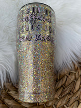 Load image into Gallery viewer, I Run on Caffeine Glitter Tumbler