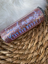 Load image into Gallery viewer, Good Moms Rose Gold Glitter Tumbler