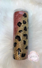 Load image into Gallery viewer, Leopard Swirl Glitter Tumbler