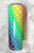Load image into Gallery viewer, Lisa Frank Mermaid Glitter Tumbler