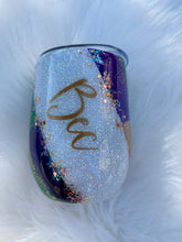 Load image into Gallery viewer, Mardi Gras Painted Glitter Tumbler