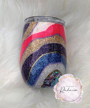 Load image into Gallery viewer, Geode Glitter Tumbler Pink/Purple
