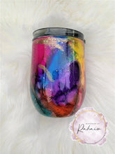 Load image into Gallery viewer, Rainbow Ink Wine Tumbler
