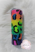 Load image into Gallery viewer, Rainbow Leopard Glitter Tumbler