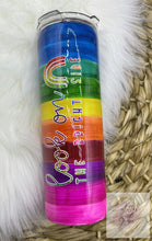 Load image into Gallery viewer, Rainbow Stripe Ink Tumbler