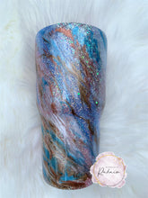 Load image into Gallery viewer, Milky Way Glitter Tumbler Rose/Blue