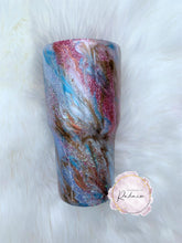 Load image into Gallery viewer, Milky Way Glitter Tumbler Rose/Blue