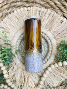 Woodgrain Glitter Tumbler