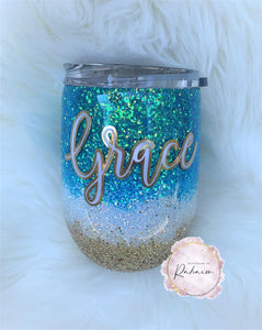 Beach Glitter Tumbler