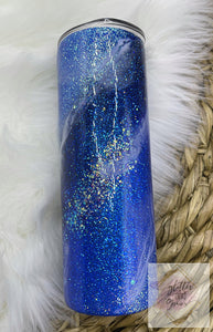 Blue Swirl Glitter Tumbler