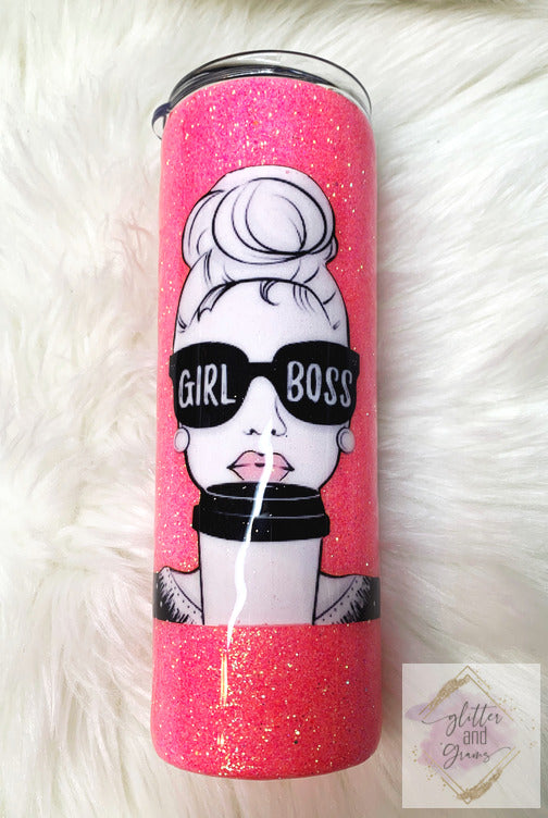 Girl Boss Glitter Tumbler