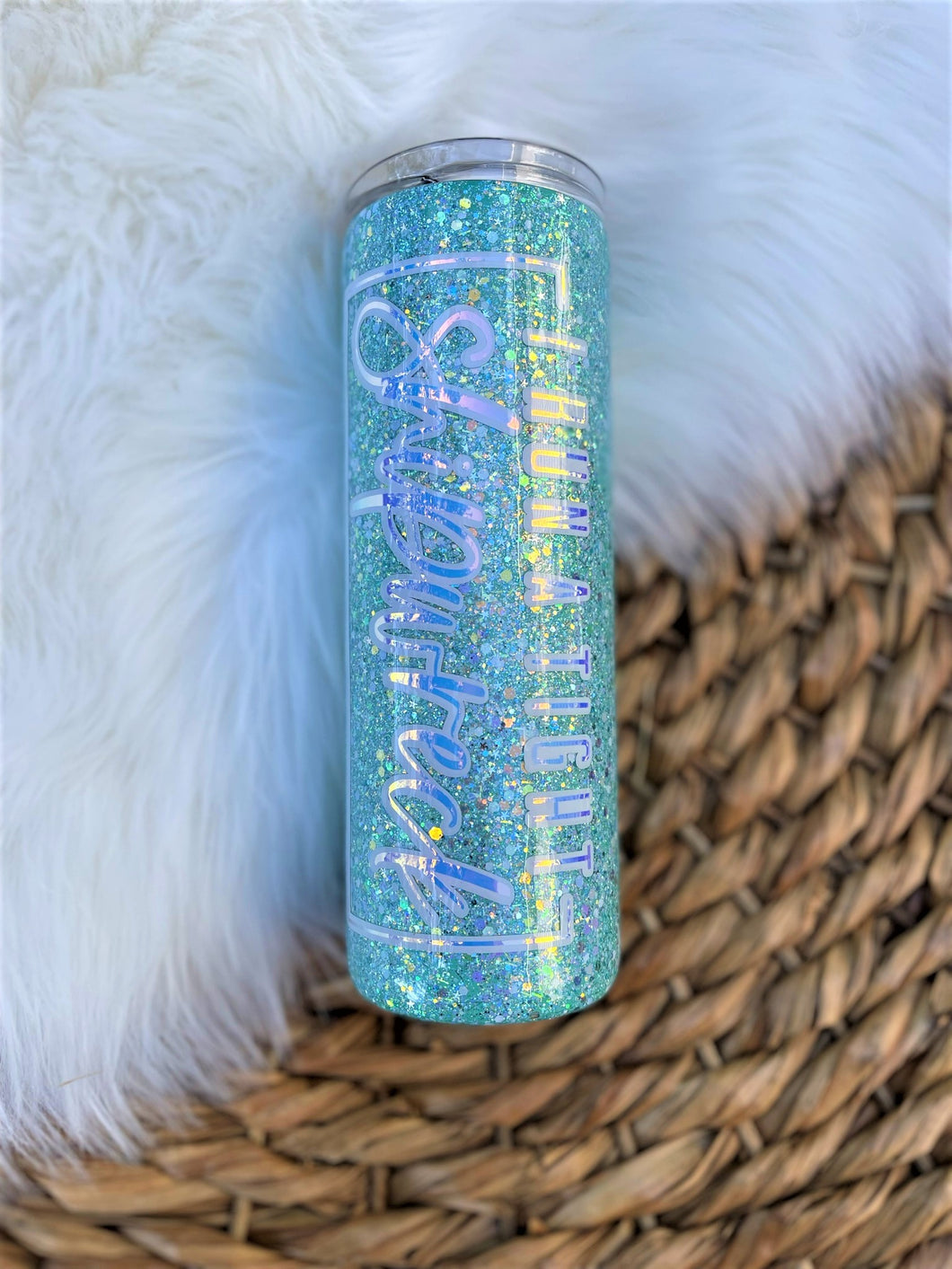 I Run A Tight Shipwreck Glitter Tumbler