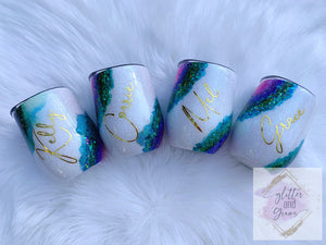 Opal Geode Glitter Tumbler